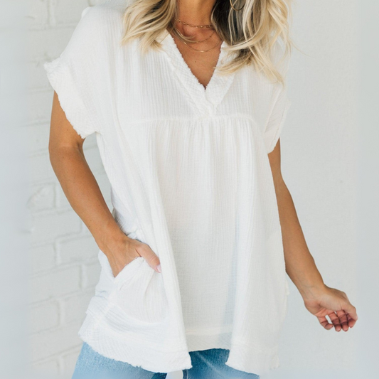 AZURA ™ | Raw edge top
